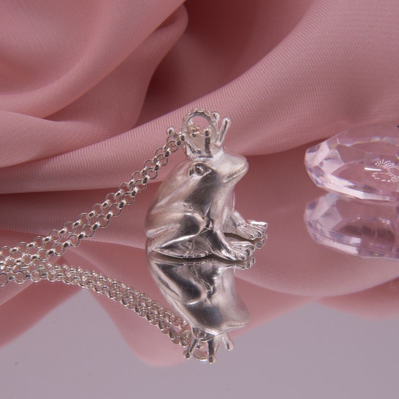 Anhänger Froschkönig Silber groß